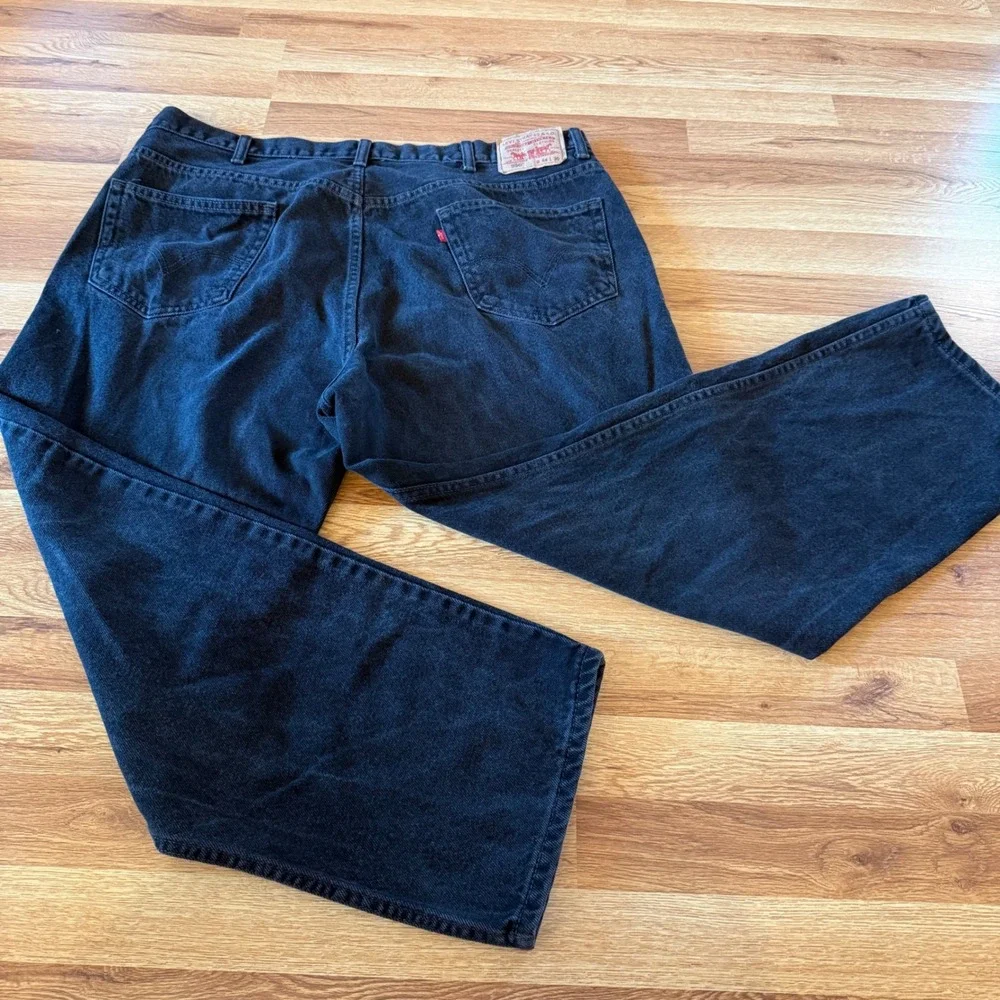 Levi's 550 Relaxed Fit Black Jeans Mens Size‎ 44x30 Denim Pants